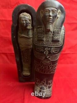 ONE OF A KIND ANCIENT EGYPTIAN ANTIQUE Pharaonic Coffin & Goddess Isis Mummy Bc