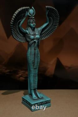 ONE OF A KIND ANCIENT EGYPTIAN ANTIQUITIES OF WINGED STATUE OF GODDESS ISIS Bc