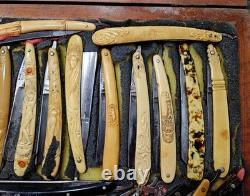 ONE OF A KIND Antique VTG Straight Razor Collection 40+ Year Collection RARE