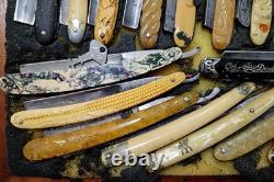ONE OF A KIND Antique VTG Straight Razor Collection 40+ Year Collection RARE