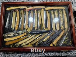 ONE OF A KIND Antique VTG Straight Razor Collection 40+ Year Collection RARE