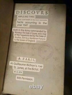 ONE OF A KIND BOOK WAS OWNED BY THE QUEEN OF ENGLAND IN 1587, Read Description