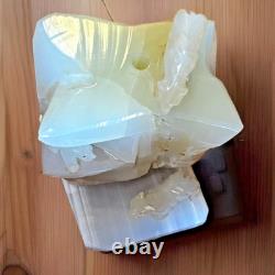ONE OF A KIND! Carved Onyx Polar Bears & Iceberg Vintage Lamp HEAVY! Ja
