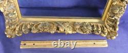 ONE OF A KIND Exquisite Deep Wooden Picture Frame Floral Leaves Gold Gilt