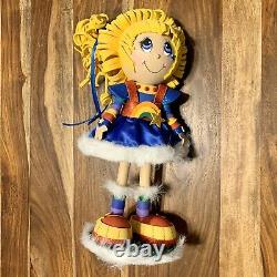 ONE OF A KIND Handmade Rainbow Brite Hand Painted Foam Faux Fur Doll Figure