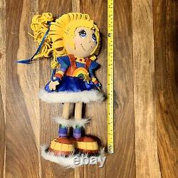 ONE OF A KIND Handmade Rainbow Brite Hand Painted Foam Faux Fur Doll Figure