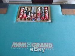 ONE OF A KIND ITEM MGM GRAND CASINO LAS VEGAS 9 SEAT FULL POKER TABLE With9 CHAIRS