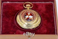 ONE OF A KIND Imperial Russian 18k gold&enamel Tsar Coronation award watch. 110g