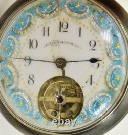 ONE OF A KIND Imperial Russian award Bonheur gun metal&enamel presentation watch