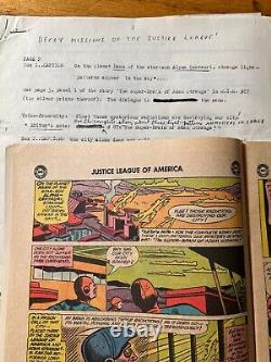 ONE-OF-A-KIND Justice League of America #24 Original 1963 Comic Book Script RARE