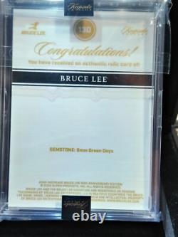 ONE OF A KIND KEEPSAKE BRUCE LEE 50th EDITION PURPLE DRAGON DUAL GEM RELIC #1/1