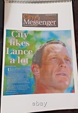 ONE-OF-A-KIND Lance Armstrong's Autographed/ Signed CLIP BOOK, 100+ Pages