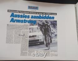 ONE-OF-A-KIND Lance Armstrong's Autographed/ Signed CLIP BOOK, 100+ Pages