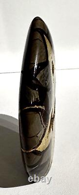 ONE OF A KIND Natural Septarian Dragon Quartz Crystal Stone with Happy Face#34