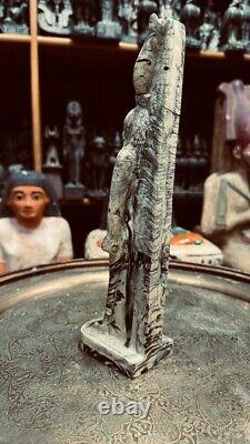 ONE OF A KIND Pharaonic Hathor Statue Goddess Of Sky Made Of Rare Stone In Egypt