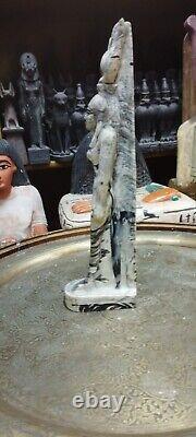 ONE OF A KIND Pharaonic Hathor Statue Goddess Of Sky Made Of Rare Stone In Egypt