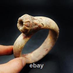 ONE OF A KIND Rare Antique Carved Stone Bracelet of Ancient Egyptian