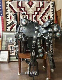 ONE-OF-A-KIND! Tommy Singer Silver and Turquoise Covered Saddle with Accessories