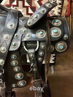 ONE-OF-A-KIND! Tommy Singer Silver and Turquoise Covered Saddle with Accessories