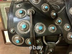 ONE-OF-A-KIND! Tommy Singer Silver and Turquoise Covered Saddle with Accessories