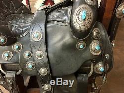 ONE-OF-A-KIND! Tommy Singer Silver and Turquoise Covered Saddle with Accessories