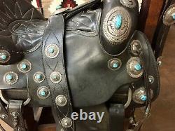 ONE-OF-A-KIND! Tommy Singer Silver and Turquoise Covered Saddle with Accessories