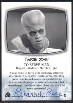 ONE OF A KIND Twilight Zone Autograph Card TO SERVE MAN director Rittenhouse