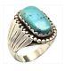 One Of A Kind Vintage Navajo Morenci Turquoise Sterling Silver Ringsz10