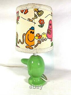 ONE OF A KIND VINTAGE RARE Mr Men Mr Nosey Lamp and Lampshade WORKING