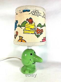 ONE OF A KIND VINTAGE RARE Mr Men Mr Nosey Lamp and Lampshade WORKING