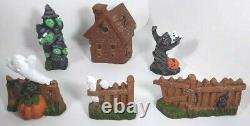 ONE-OF-A-KIND Vintage Halloween Ceramic Village Witches Ghost Haunted TwistedTre