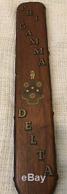 ONE OF A KIND! Vintage Phi Gamma Delta Fraternity Paddle. Dont Miss Out