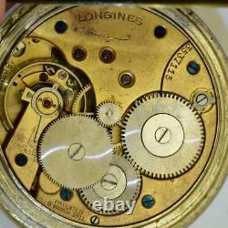 ONE OF A KIND antique WWI Longines two time zones pocket watch for Ottoman Navy