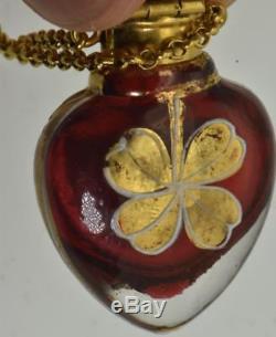 ONE OF A KIND important antique Victorian Red Murano Glass SKULL Poison bottle