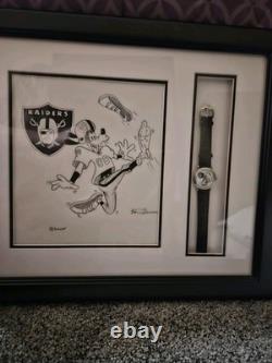ONE-OF-KIND Disney Original Artwork Sketch Watch-Goofy- NFL Raiders