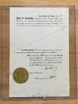 ONE-OF-KIND HISTORIC 1963 PARDON signed by President John Kennedy and RFK