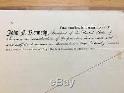 ONE-OF-KIND HISTORIC 1963 PARDON signed by President John Kennedy and RFK