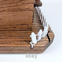 ONE OF KIND Old World European Wine Crate Cottage Cabin Winter Light-up Diorama