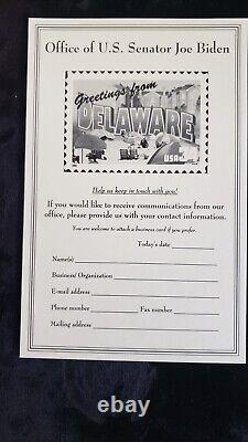 ONE OF KIND SIGNED Official US Senate card President Joe Biden with JSA