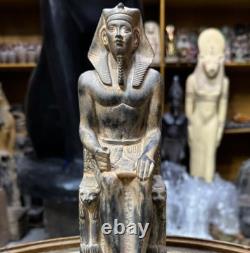 ONE OF RARE KIND ANCIENT EGYPTIAN ANTIQUE MASTERPIECE STATUE King Ramses II Bc