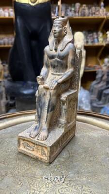 ONE OF RARE KIND ANCIENT EGYPTIAN ANTIQUE MASTERPIECE STATUE King Ramses II Bc
