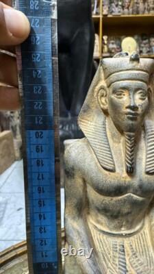 ONE OF RARE KIND ANCIENT EGYPTIAN ANTIQUE MASTERPIECE STATUE King Ramses II Bc