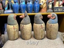 ONE OF RARE KIND ancient antiquity canopic jars for Egyptian sons of horus Bc