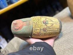ONE OF RARE KIND ancient antiquity canopic jars for Egyptian sons of horus Bc
