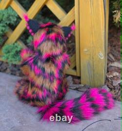 OOAK Art toy, Fantasy Creature Poseable Handmade Lemur Collectible toy by artist