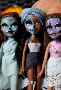 OOAK Halloween Bratz Dolls Hand-Painted Repaints Spooky Bundle 3