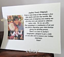 OOAK Master Artist Audrey Swarz SANTA doll sculpture clay 22 seated pose Xmas