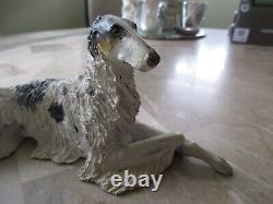 OUTSTANDING Hand Sculpted Borzoi Dog Figure- One of a Kind. SUPERB