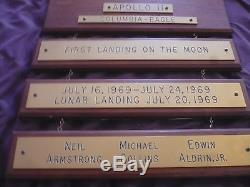 Official Mission Plaque One of a Kind Removed from NASA Facility Apollo-11