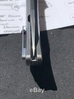 Olamic cutlery Swish New 5 Hole Flipper One Of Kind Blue Stone Wash Titanium